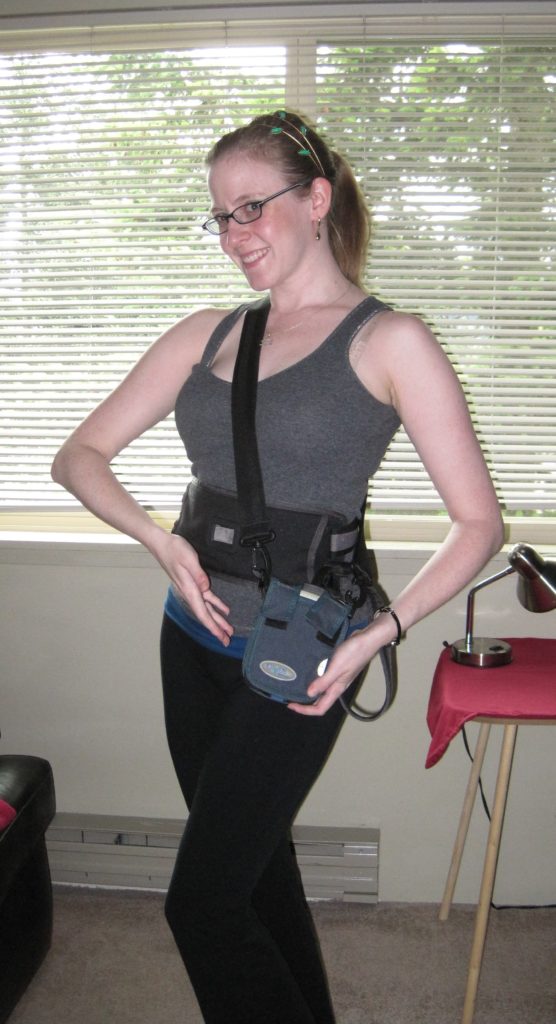 Cheryl models the 2011 line of Fantastic Voyage-style medical imaging hardware.